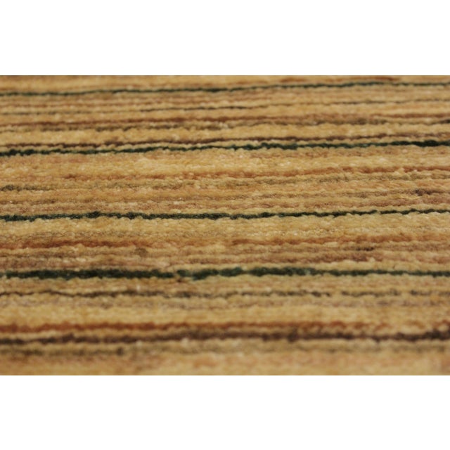 Boho Chic Gabbeh Beige/Green Wool Rug - 3'1'' X 4'11'' For Sale In New York - Image 6 of 10