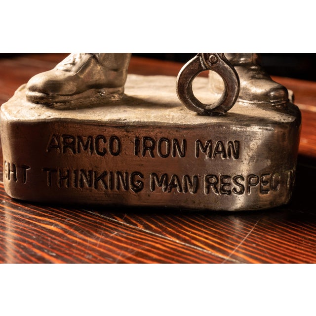 Metal C. 1966 Aluminum Armco Iron Man Statue For Sale - Image 7 of 10