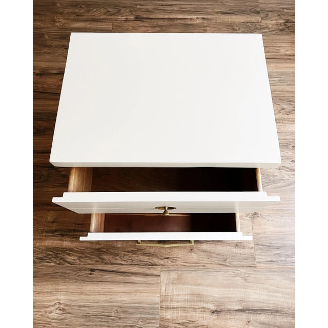 1970s Mid Century Modern White Nightstand For Sale - Image 9 of 12