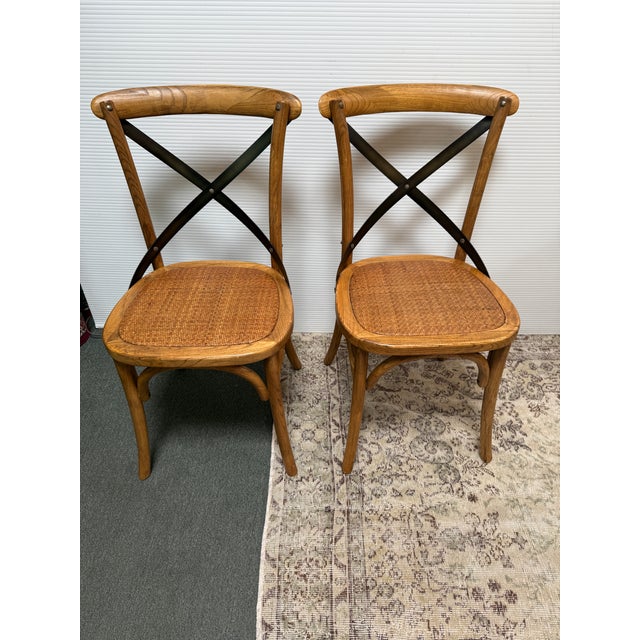 Design Plus Gallery presents a Pair of Cadence Tan Dining Side Chairs from Arhaus. The Cadence Collection evokes the...