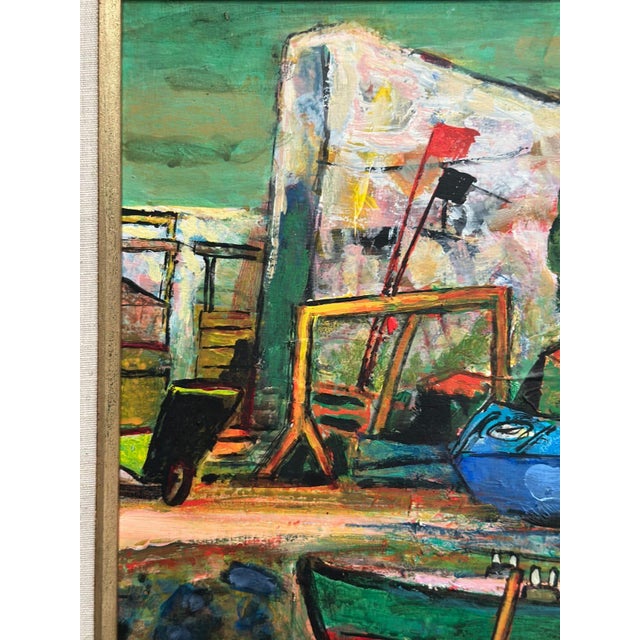 Birger E. Son Birger, Harbour, 1960s, Oil on Panel, Framed For Sale - Image 11 of 18