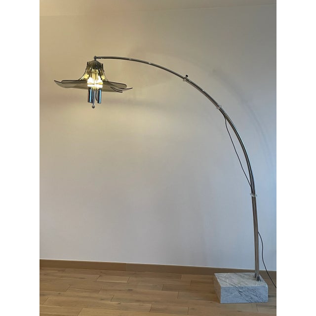 Adjustable Arc Lamp, Italy, 1960s For Sale - Image 3 of 18