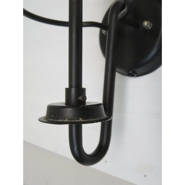 Italian Black Glass Wall Lights, 1950s, Set of 2 For Sale - Image 12 of 18