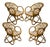 Vintage Palm Beach 2 Strand Rattan Bamboo Chairs in the Style of Franco Albini - Set of 4 For Sale