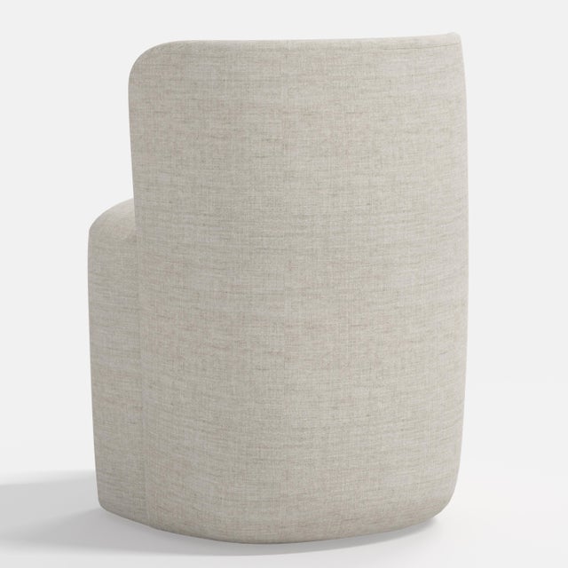 Stoffer Home x Cloth & Company Gail Dining Chair in Relaxed Linen Zinc For Sale In Chicago - Image 6 of 6