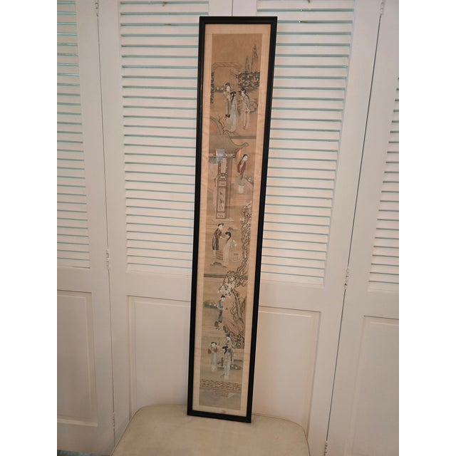 Antique Chinese Pre Mid Century Painting Asian Life For Sale In Boston - Image 6 of 12