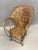 Vintage Wicker Rattan Armchair with High Backrest, 1960s-1970s For Sale - Image 6 of 7
