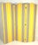 Modern Fabric Covered 3 Fold Upholstered Dressing Screen in Striped Canary Yellow From the Estate of the Iconic Polly Mellen Fashion Editor For Sale - Image 3 of 4