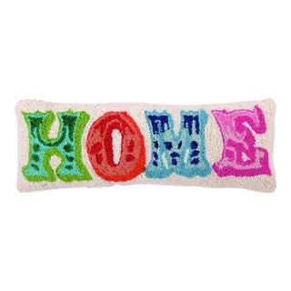 Colorful Home Hook Pillow, 8" x 22" For Sale