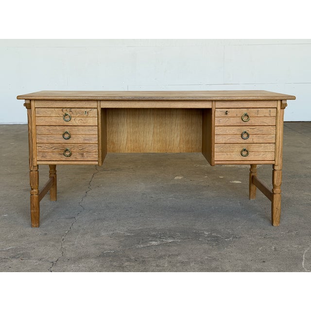Mid-Century Modern Oak Writing Desk by Henning Kjærnulf, 1960s For Sale - Image 13 of 13