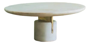 Minimalist European White Greek Marble and Bronze Server Ware by Maria Vidali for Tinos and Athens