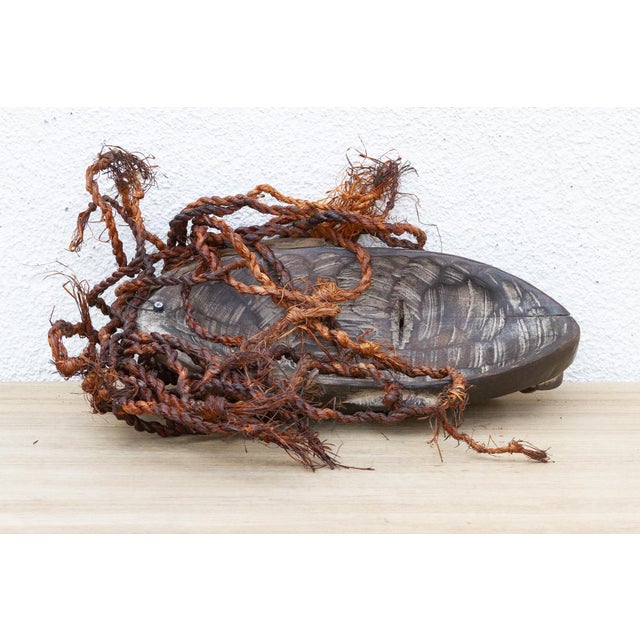 Brown Vintage Guro African Mask, Tranquil Spirit For Sale - Image 8 of 9