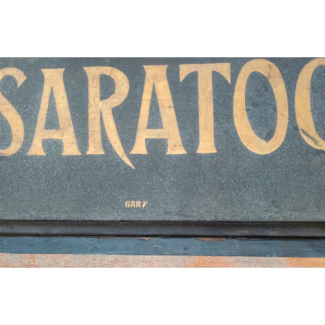 Early 20th Century Double Sided "The Saratogian" Saratoga Newspaper Sign For Sale - Image 10 of 16