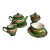1930s Green Maruhon Ware Tea Set - 6pcs For Sale