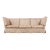 Donghia Shelter-Arm Sofa Fortuny Style Damask Champagne Fabric For Sale