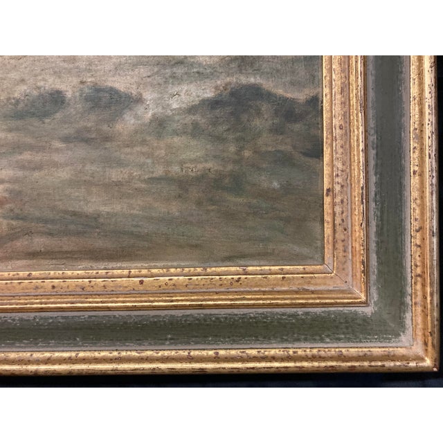 1920s F. Peyre, Seascape at Sunset, 1920s, Oil on Canvas For Sale - Image 5 of 14