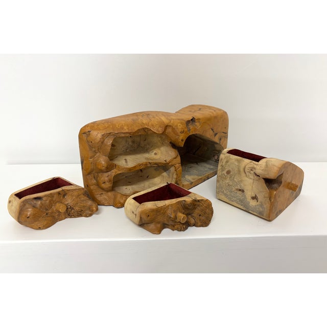 Handcrafted Burl Wood Jewelry Box by Jeff Trag, 1980s For Sale - Image 4 of 11