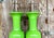 Green Vintage Regency Apple Green Glazed Ceramic Lamps - a Pair For Sale - Image 8 of 12