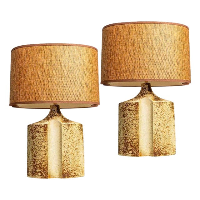 Large Ceramic Table Lamp attributed to Haico Nietzsche for Soholm, Denmark, 1960s For Sale