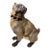 Large 19th Century English Cold-Painted Terracotta Bulldog Figure With Glass Eyes For Sale