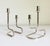 A sleek pair of vintage mid-century modernist candle holders designed by Gorham Maestri in Italy. Produced in the 1950s to...