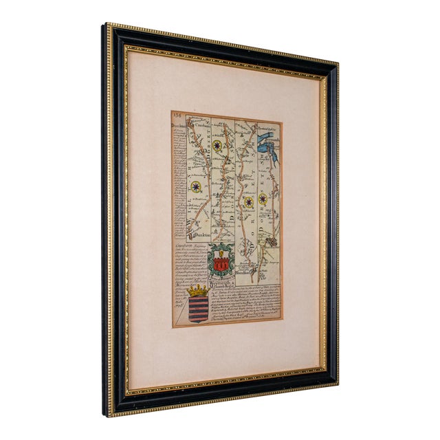 1750's Antique Coaching Road Map For Sale