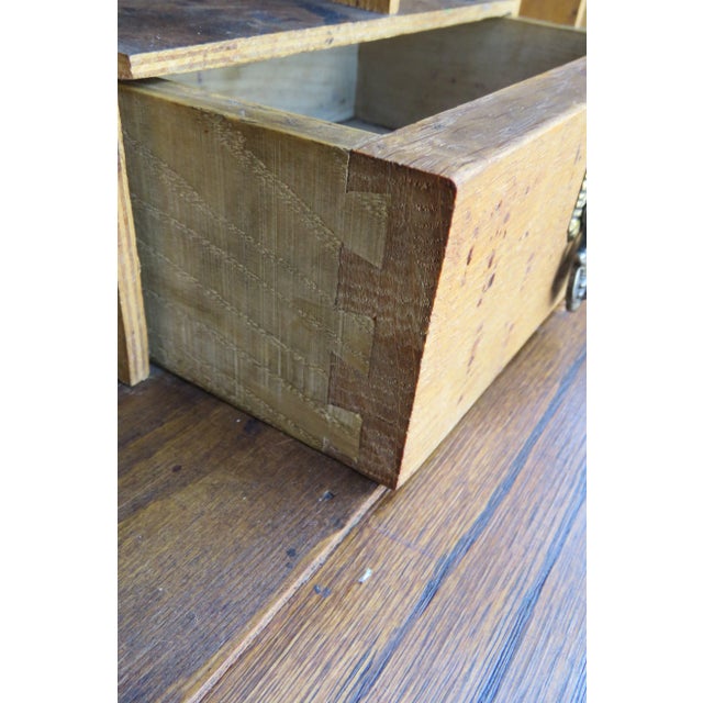 Brown Early 1900s Solid Oak Wood Secretary Desk 6127 For Sale - Image 8 of 15