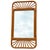 Mid-Century Modern 1950s Restored Single-Strand Fanning Rounded Rattan Wall Mirror W/ Stick Reed Rattan For Sale - Image 3 of 7