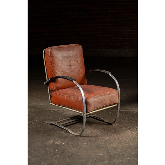 Vintage After-Wolfgang Hoffmann Chrome Springer Armchair For Sale - Image 4 of 14