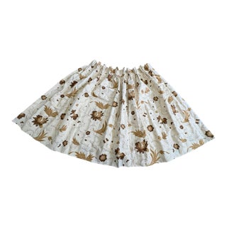 Custom Pinch Pleat Lee Jofa Fabric Floral Curtain Panel 49” For Sale