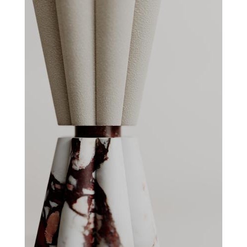 Bouquet Lamp S in Red Marble and Stone by Esther Knopfler For Sale - Image 4 of 18