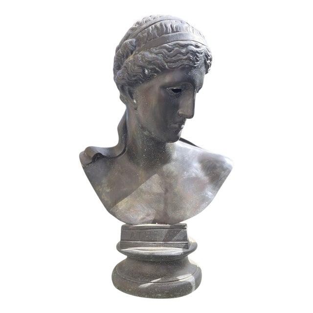 Fonderia Chiurazzi, Bust of Athena, 20th Century, Bronze For Sale
