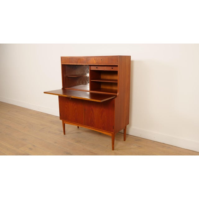 Vintage Teak Bar Cabinet by H. P. Hansen, 1960s For Sale - Image 4 of 18