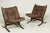 Wood Vintage Danish Leather Siesta Chairs by Ingmar Relling, Set of 2 For Sale - Image 7 of 8