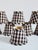 French Country Vintage Black & Linen Chandelier Shades- Set of 8 For Sale - Image 3 of 12