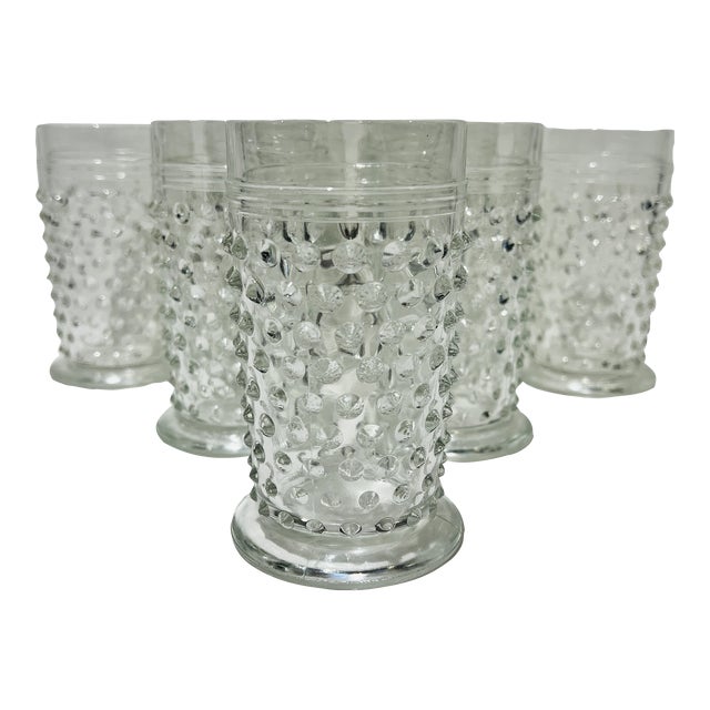 Vintage Fenton Glass Hobnail Glass Tumblers Set of 7 Chairish