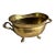 Hammered Brass Cachepot With Paw Feet For Sale