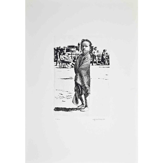 Etching hand signed and dated, realized in 1989. Artist Proof. Very good condition. This piece is attributed to the...