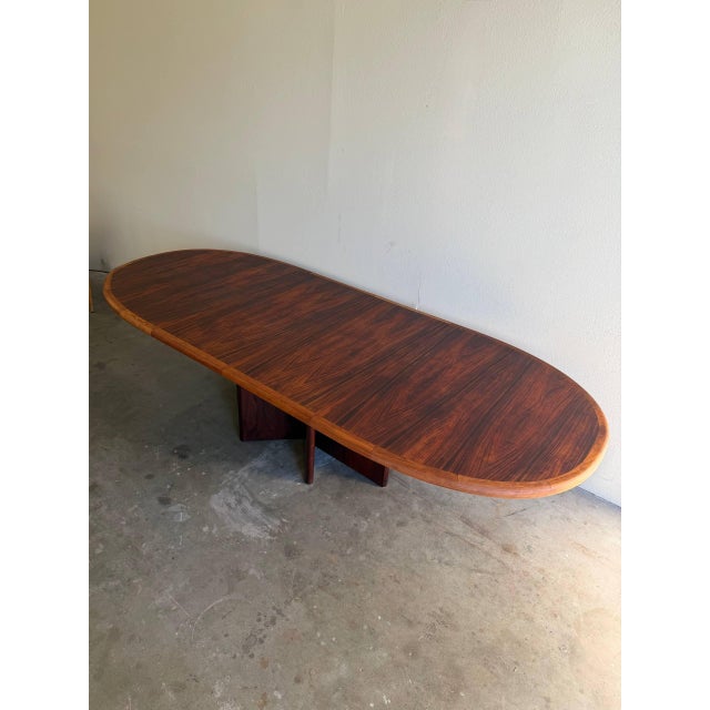 Mid-Century Modern Danish Mid-Century Rosewood Extendable Dining Table by Ansager Møbler With Two Leaves For Sale - Image 3 of 12