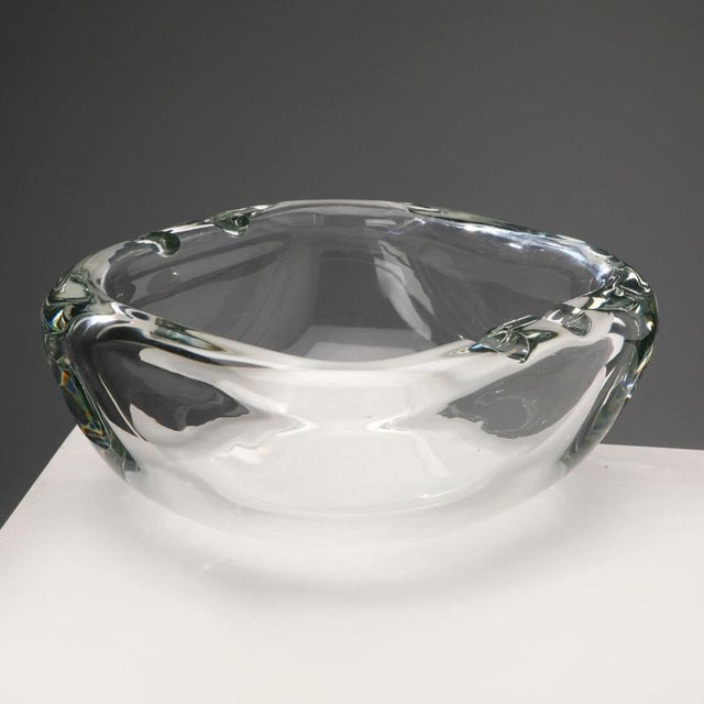 Colorless Glass Ashtray attributed to Barbini For Sale - Image 10 of 10