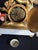 19thC French Louis XVI Gold Ormolu Clock Set - 3 Pc For Sale - Image 12 of 14