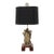 Vintage Tony Duquette Style Bespoke Parcel Gilt Guan Yu Table Lamp by Turtle & Crane -Newly Painted For Sale