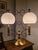 Mid-Century 1950s Brass Double Arm Table Lamp For Sale - Image 9 of 14