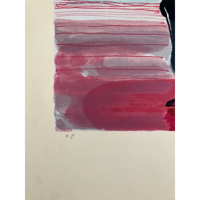 Michael DruksModernist British Israeli Lithograph Expressionist Figures For Sale - Image 4 of 4