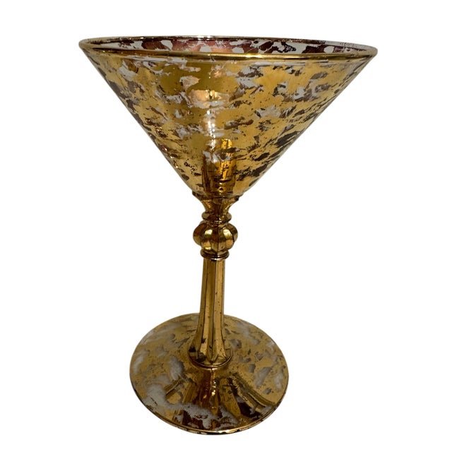 Mid-Century Modern Vintage Libbey Stardust Cocktail Martini Glasses - A Set of 4 For Sale - Image 3 of 10