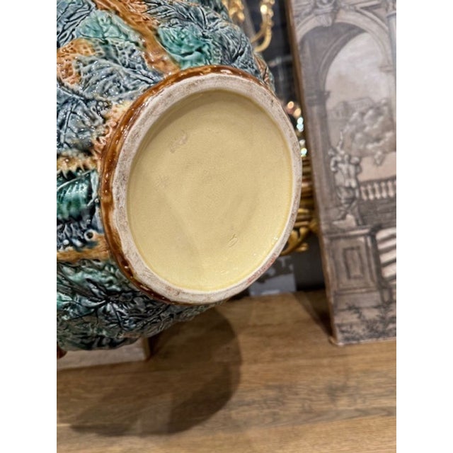 Ceramic 19th Century French Majjolica Jardinere For Sale - Image 7 of 7