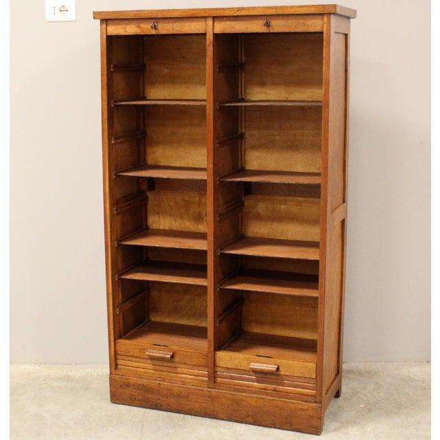 Vintage Filing Cabinet in Oak, 1930s For Sale - Image 6 of 11