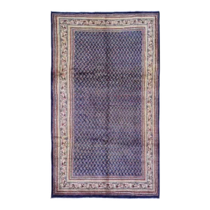 Vintage Seraband Botteh Navy Blue Oriental Runner Rug