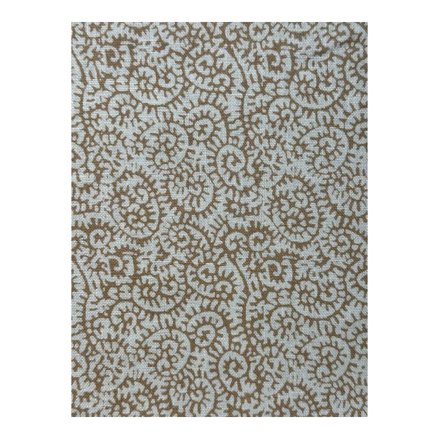 Peter Fasano Fiddlehead Linen Fabric in Harvest 3 1/2 Yards For Sale