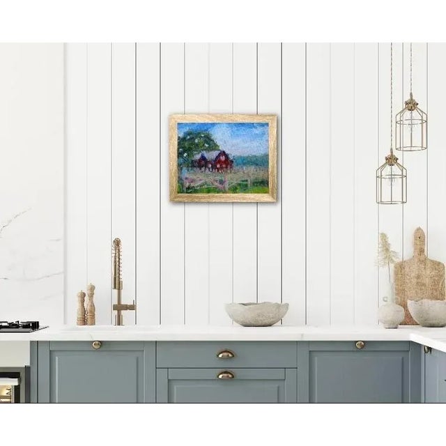 Contemporary "Back Side, Brown Shake House, Mendocino, CA" Contemporary Landscape Oil Painting For Sale - Image 3 of 12